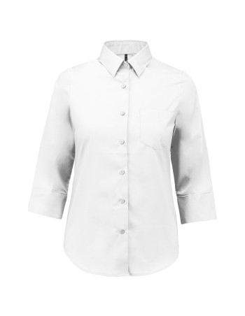 Ladies’ easy-care 3/4 sleeve polycotton poplin shirt 2