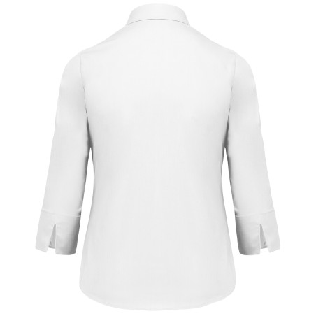 Ladies’ easy-care 3/4 sleeve polycotton poplin shirt