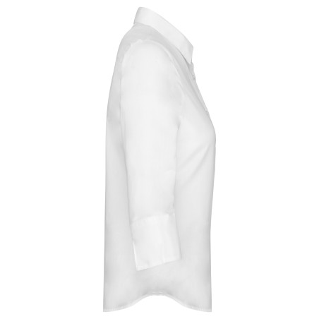 Ladies’ easy-care 3/4 sleeve polycotton poplin shirt
