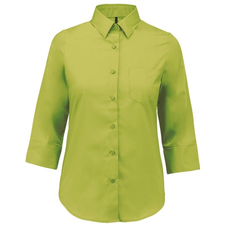 Ladies’ easy-care 3/4 sleeve polycotton poplin shirt