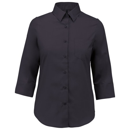 Ladies’ easy-care 3/4 sleeve polycotton poplin shirt