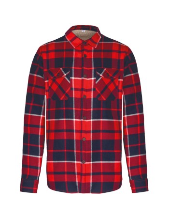 Sherpa-lined checked SHIRT JACKET 2