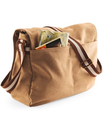 Bolsa mensajero canvas estilo vintage