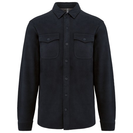 Sherpa-lined fleece overshirt