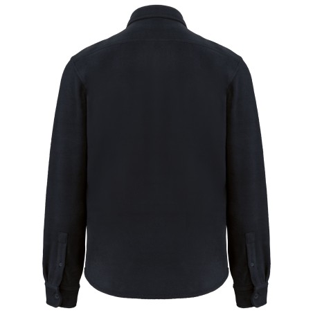 Sherpa-lined fleece overshirt