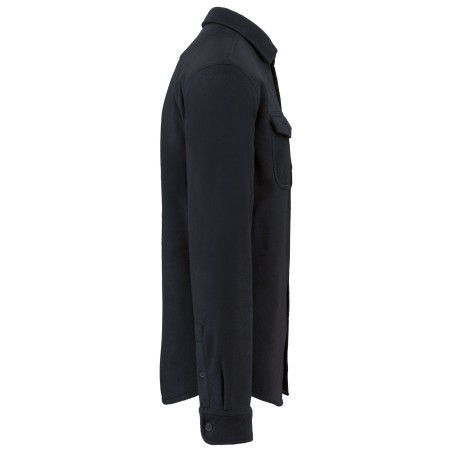 Sherpa-lined fleece overshirt
