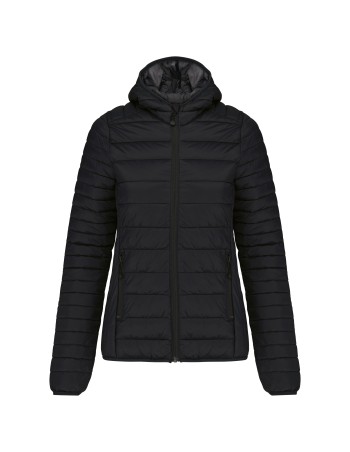 Ladies\\\' lightweight hooded padded jacket 2