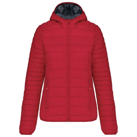 Ladies\\\' lightweight hooded padded jacket