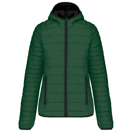 Ladies\\\' lightweight hooded padded jacket