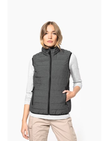 Ladies\\\' lightweight sleeveless padded jacket