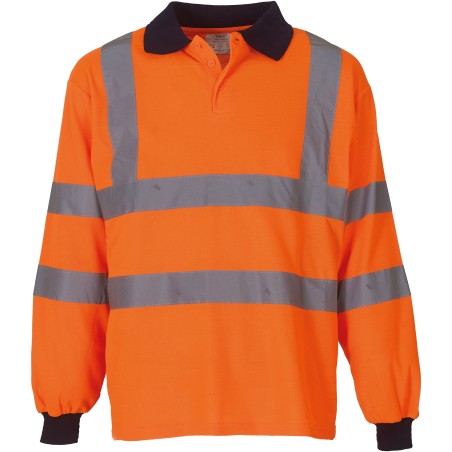 High Visibility Long Sleeve Polo Shirt