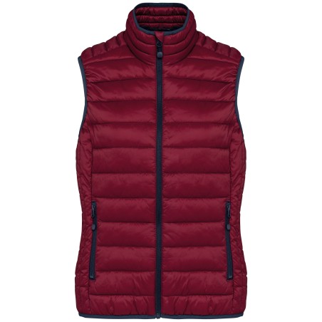 Ladies\\\' lightweight sleeveless padded jacket