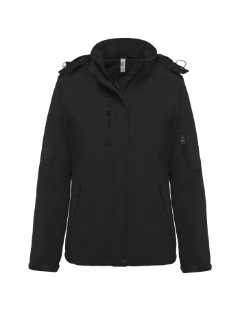 Ladies’ hooded softshell lined parka 2