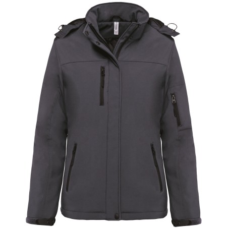 Ladies’ hooded softshell lined parka