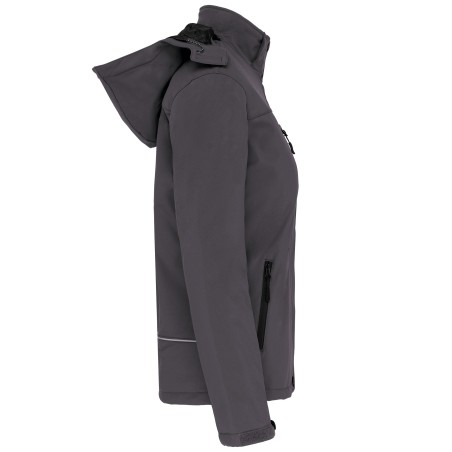 Ladies’ hooded softshell lined parka