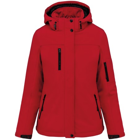 Ladies’ hooded softshell lined parka