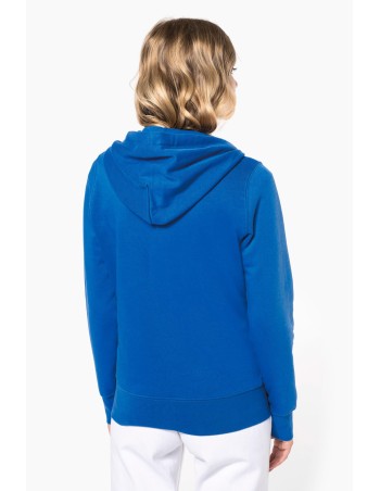 Sudadera con capucha y cremallera ecorresponsable mujer 2