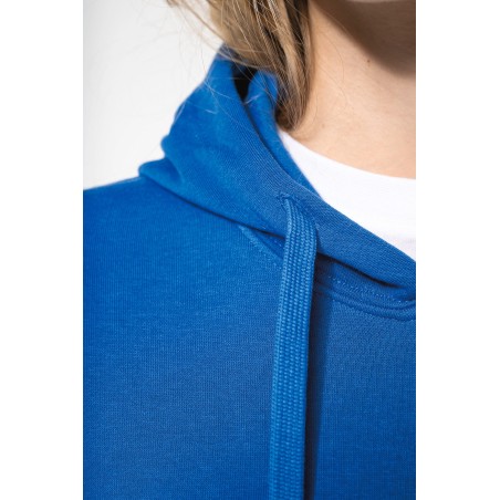 Sudadera con capucha y cremallera ecorresponsable mujer