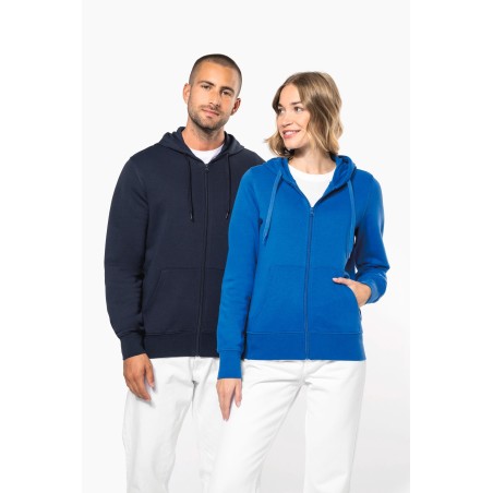 Sudadera con capucha y cremallera ecorresponsable mujer