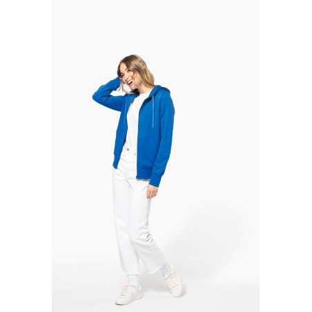Sudadera con capucha y cremallera ecorresponsable mujer