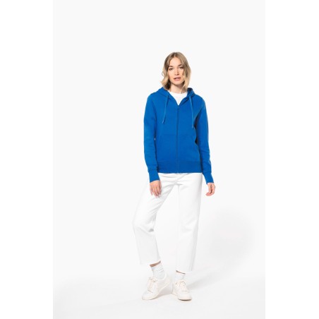 Sudadera con capucha y cremallera ecorresponsable mujer