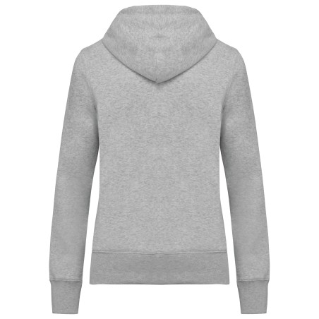 Sudadera con capucha y cremallera ecorresponsable mujer