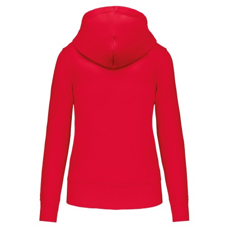 Sudadera con capucha y cremallera ecorresponsable mujer