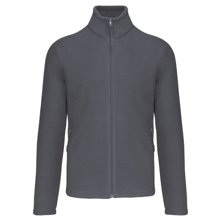 Men\\\'s microfleece zip jacket with raglan sleeves
