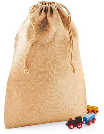 Bolsa de yute con cordones