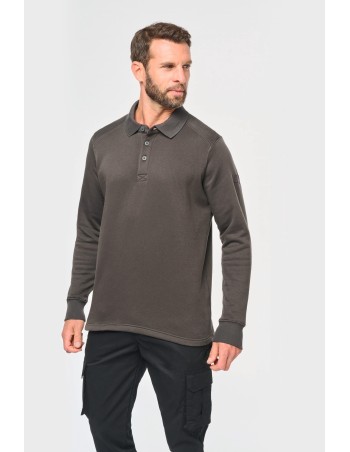 Sudadera cuello polo