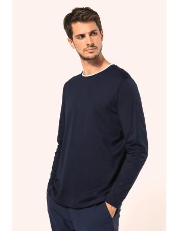 Men\\\'s crew neck long-sleeved Supima® t-shirt