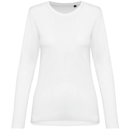Camiseta Supima® cuello redondo manga larga mujer