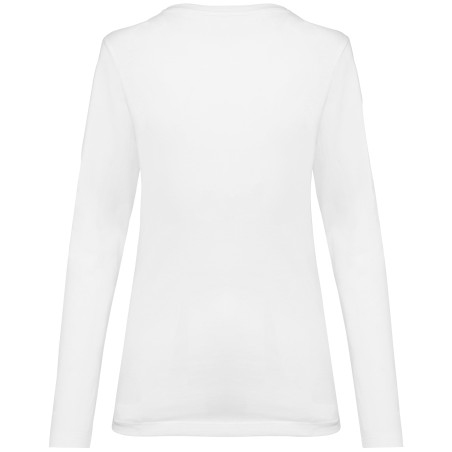 Camiseta Supima® cuello de pico manga larga mujer