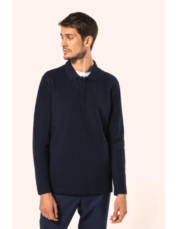 Polo Supima® manga larga hombre