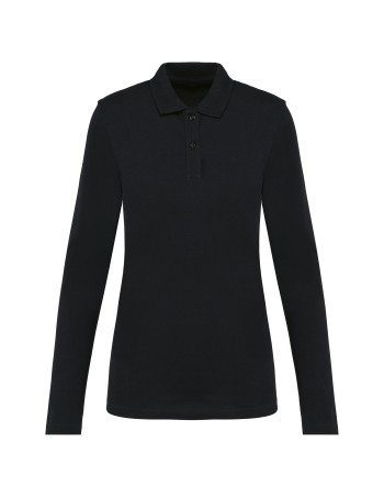 Ladies\\\' long-sleeved Supima® polo shirt 2