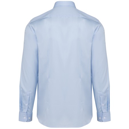Camisa popelina manga larga hombre