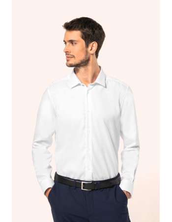 Men\\\'s pinpoint Oxford long-sleeved shirt