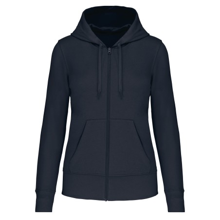 Ladies\\\' eco-friendly zip-through hoodie