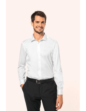 Men\\\'s long-sleeved twill shirt