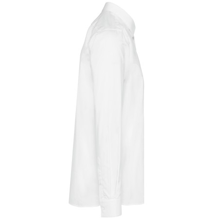 Camisa sarga manga larga hombre