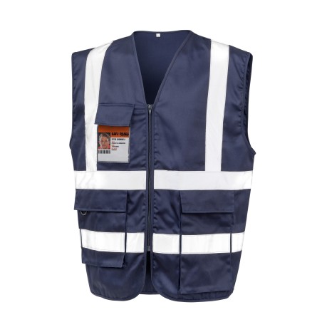 Zipped safety vest