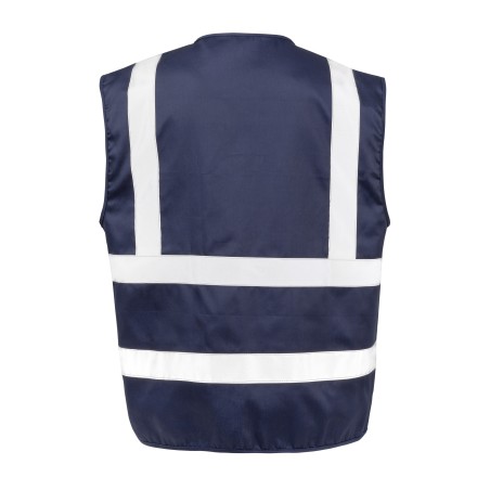 Zipped safety vest