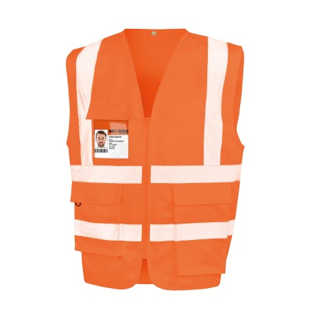 Zipped safety vest