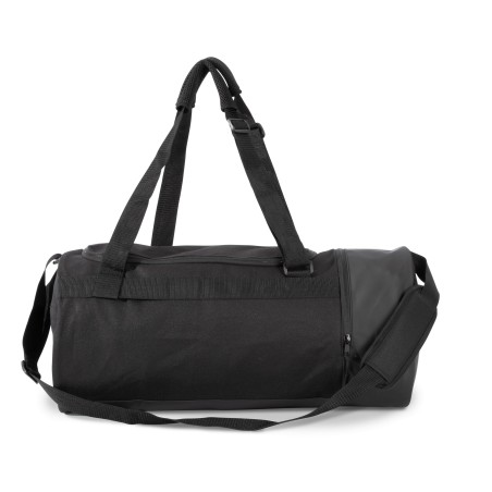 Tubular sports bag with separate shoe compartment
