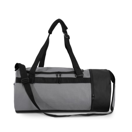 Bolsa de deporte cilíndrica con compartimento separado para calzado