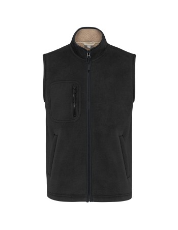 Unisex fleece bodywarmer with sherpa inner 2