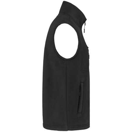 Unisex fleece bodywarmer with sherpa inner
