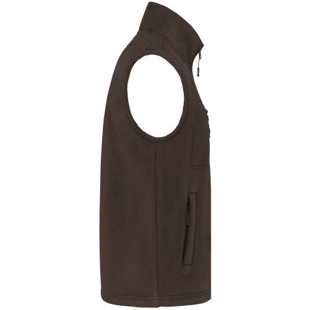 Unisex fleece bodywarmer with sherpa inner