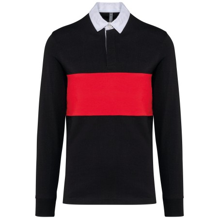 Long-sleeved rugby polo shirt