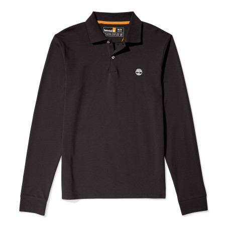 LS slim fit pique polo shirt